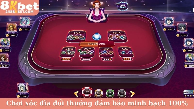 Chơi xóc đĩa đổi thưởng đảm bảo minh bạch 100%