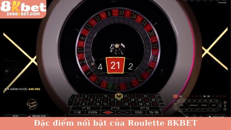 Đặc điểm nổi bật của Roulette 8KBET