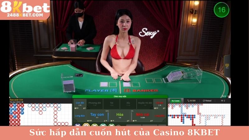 Sức hấp dẫn cuốn hút của Casino 8KBET