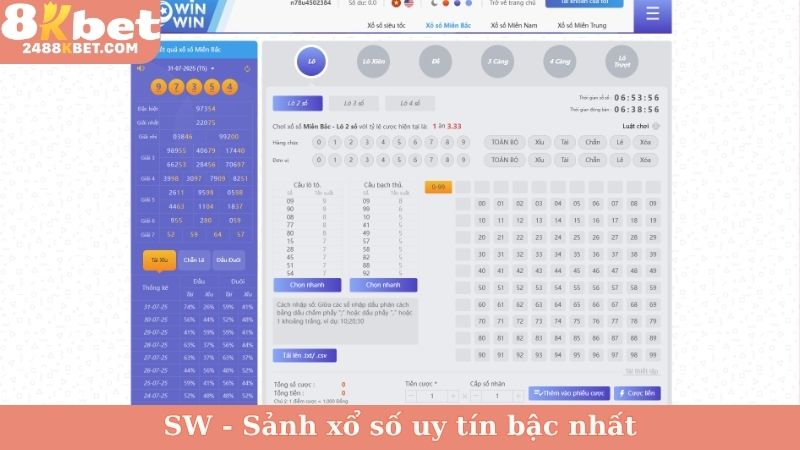 SW - Sảnh xổ số uy tín bậc nhất